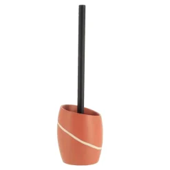 BROSSE WC POLYRESINE ARRONDIE TERRACOTTA