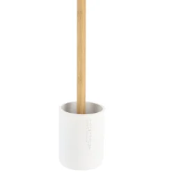 BROSSE WC POLYRESINE BLANC BAMBOU