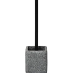 BROSSE WC POLYRESINE CARREE GRIS