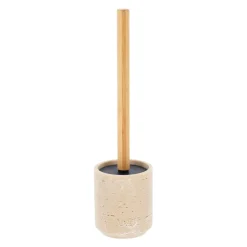 BROSSE WC POLYRESINE FACON TRAVERTIN