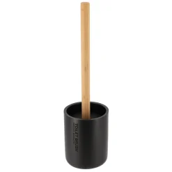 BROSSE WC POLYRESINE NOIR MAT BAMBOU