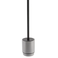 BROSSE WC POLYRESINE RONDE GRIS NOIR