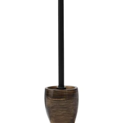 BROSSE WC POLYRESINE STRIEE WENGE