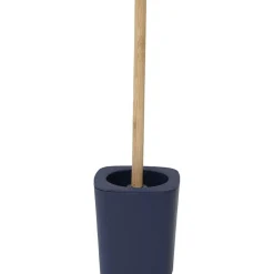 BROSSE WC RUBBER ET ABS BAMBOU BLEU MARINE