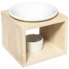 BRULE PARFUM CERAMIQUE BAMBOU D.11.5X11.5CM