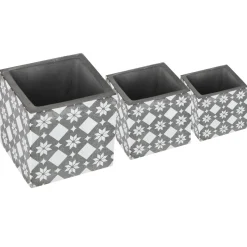 CACHE POT CIMENT CARRE MANOIR D.11X11CM
