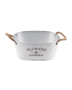 CACHE POT METAL CHARME 28X17CM 24X13CM