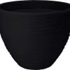 CACHE POT VAGUES GRIS ANTHRACITE 40X31CM
