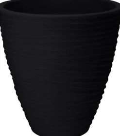 CACHE POT VAGUES GRIS ANTHRACITE 40X42CM