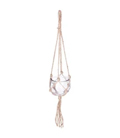 CACHE POT VERRE ET JUTE NOMADE D.10.5CM