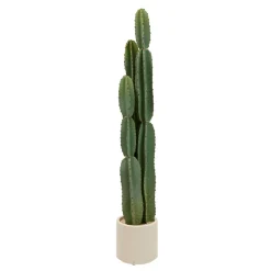 CACTUS 3 TRONCS POT BLANC SIEN H.132CM