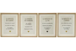 CADRE CITATIONS AMOUR BONHEUR AMITIE VIE 30X40CM