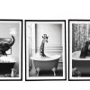 CADRE ELEPHANT GIRAFE SINGE BAIN 45X60CM