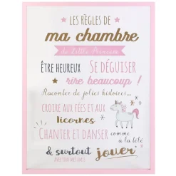 CADRE LES REGLES DE LA CHAMBRE FILLE