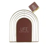 CADRE PHOTO ARC DORE TERRACOTTA 18X19CM