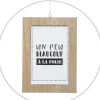 CADRE PHOTO METAL ET BOIS 10X15CM