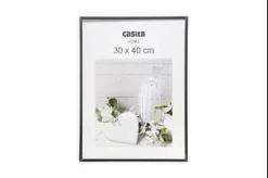 CADRE PHOTO PLASTIQUE VERRE NOIR 30X40CM