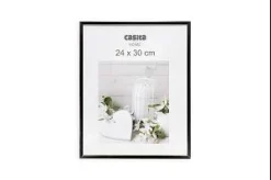 CADRE PHOTO PLASTIQUE VERRE NOIR 24X30CM