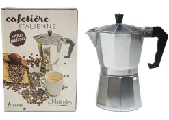 CAFETIERE ITALIENNE INDUCTION 6 TASSES ALUMINIUM