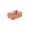 CAGETTE PLIABLE EMPILABLE ARGILE D.21X14.5X8CM