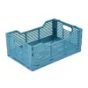 CAGETTE PLIABLE EMPILABLE BLEU MINERAL D.30X20X11.5CM