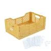 CAGETTE PLIABLE EMPILABLE OCRE D.40X30X17CM