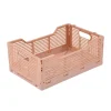 CAGETTE PLIABLE EMPILABLE ROSE GRANIT D.30X20X11.5CM