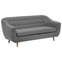 CANAPE 3 PLACES RETRO GRIS