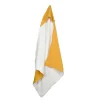 CAPE DE BAIN GAZE DE COTON ET EPONGE 75X75CM MOUTARDE