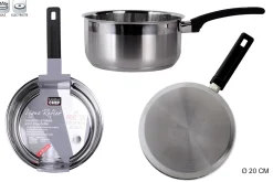 CASSEROLE INOX REFLET GRADUEE 20CM