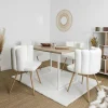 CHAISE ARIEL BOUCLETTE BLANC