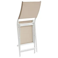 CHAISE AXANT PLIANTE LIN BLANC