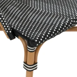 CHAISE BISTROT ROTIN TRECIA NOIR
