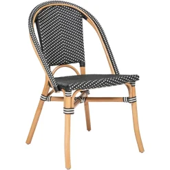 CHAISE BISTROT ROTIN TRECIA NOIR