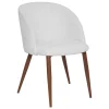 CHAISE BOUCLETTE CELESTE IVOIRE NOYER
