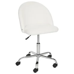CHAISE BUREAU BOUCLETTE GEOS BLANC