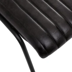 CHAISE CUIR NOIR DARIO