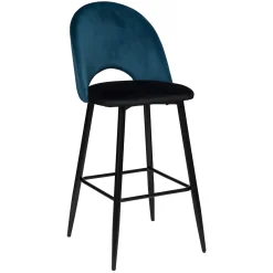 CHAISE DE BAR VELOURS KARA CANARD
