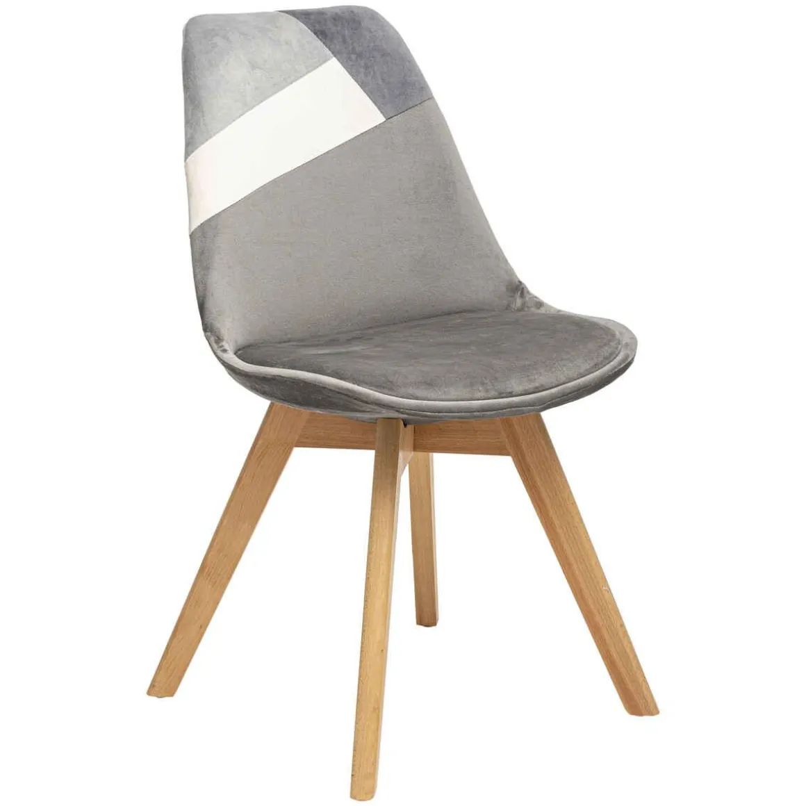 CHAISE DINER PATCHWORK GRIS BAYA
