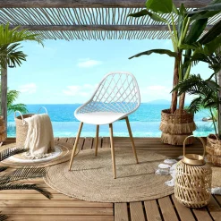 CHAISE EXTERIEUR MALAGA BLANC