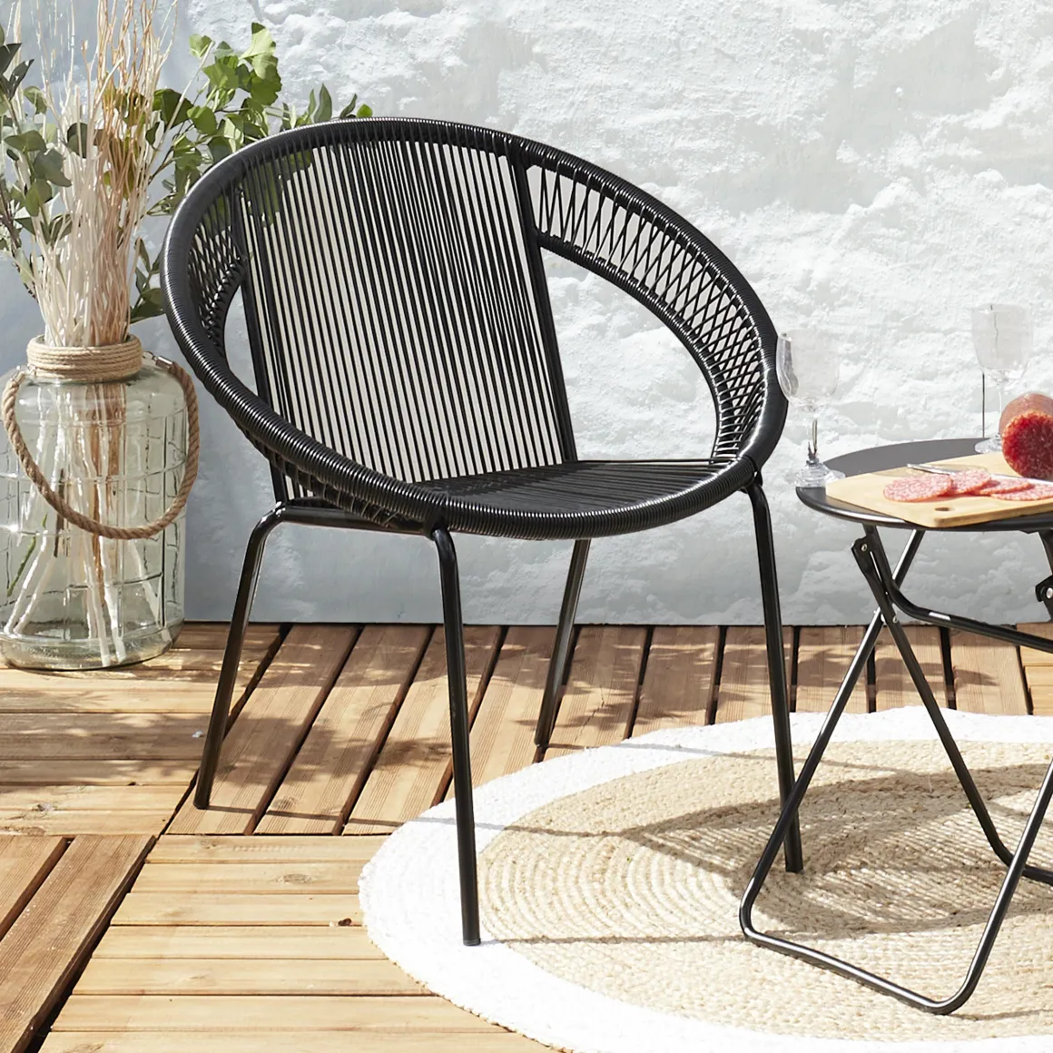 CHAISE FILAIRE NOIR