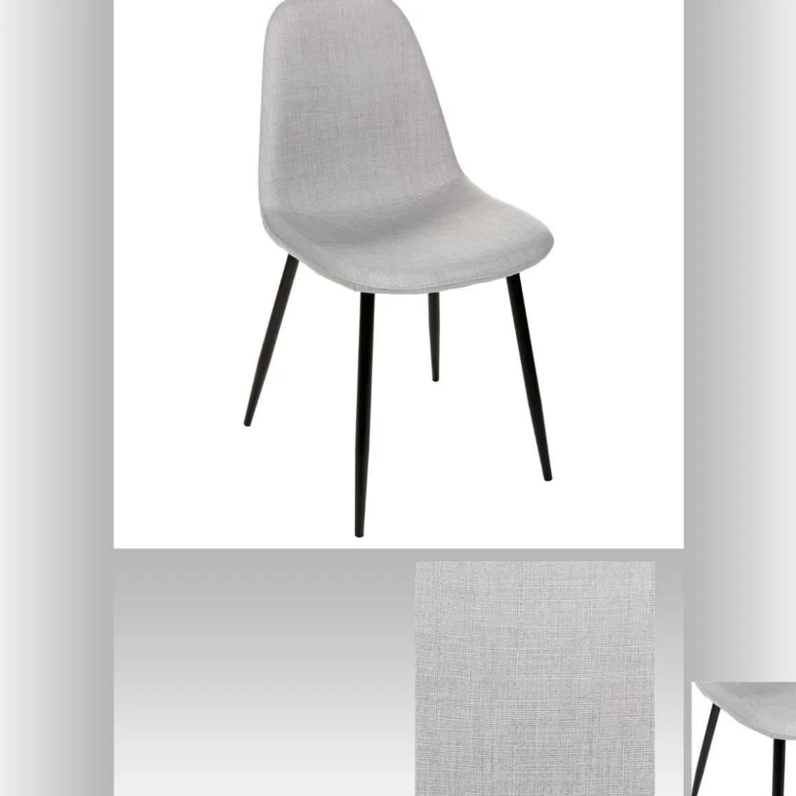CHAISE GRIS PIED NOIR TYKA