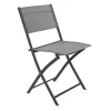 CHAISE PLIANTE ELEA GRIS CLAIR TEXALINE ACIER