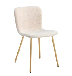CHAISE RIYA BOUCLETTE BLANC CASSE