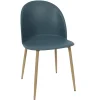 CHAISE SCANDINAVE BERGEN BLEU CANARD