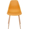CHAISE SCANDINAVE GUSTAVE JAUNE PIEDS METAL
