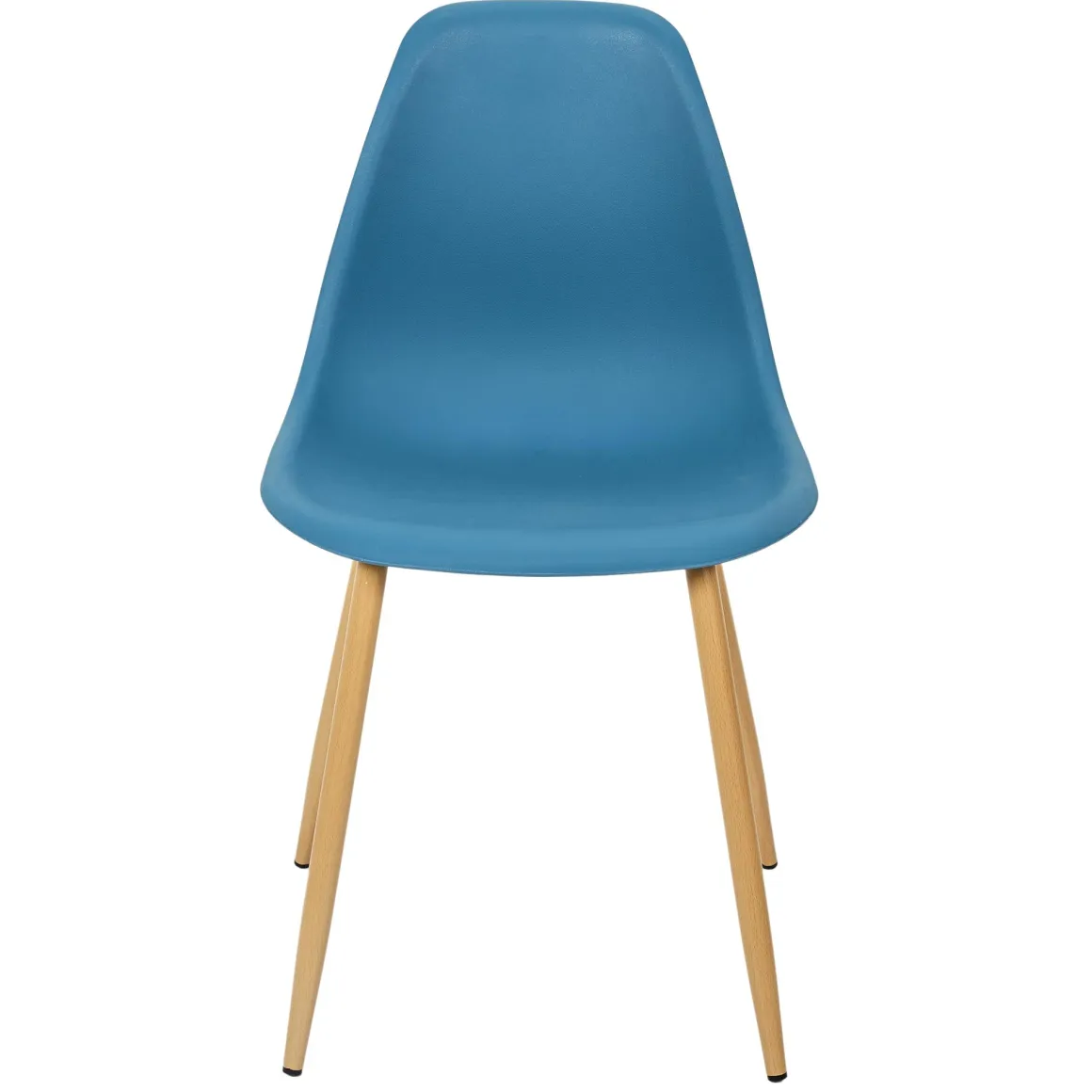 CHAISE SCANDINAVE GUSTAVE TURQUOISE PIEDS METAL