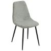 CHAISE TYKA CHENILLE KAKI PIEDS METAL NOIR