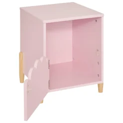 CHEVET DOUCEUR FLEUR ROSE D.35.5X33X40CM