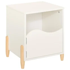 CHEVET DOUCEUR ORGANIQUE BLANC D.35.5X33X40CM